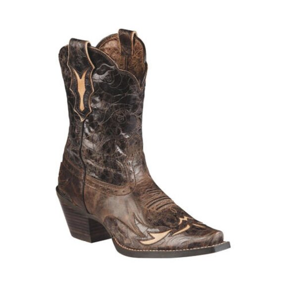 Ariat Shoes - Ariat Womens Dahlia Boot - Silly Brown Chocolate Floral